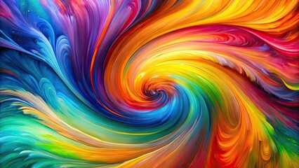 Vivid abstract paint swirl with vibrant colors capturing dynamic energy in motion, abstract, paint, swirl, vibrant, colors