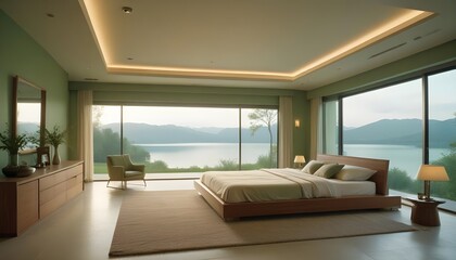 Photo interior modern design room 3d illustration