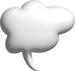 3d White Bubble Text Icon