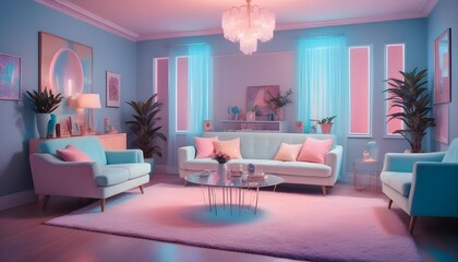 Photo interior modern design room 3d illustration