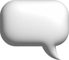 3d White Bubble Text Icon