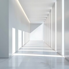 Obraz premium empty corridor with a window
