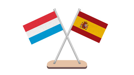 Spain Luxembourg Flag