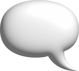 3d White Bubble Text Icon