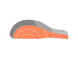 鮭の切り身をイメージしたイラスト