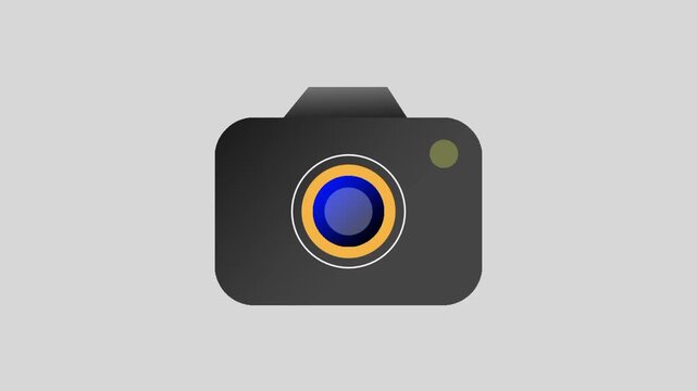 camera icon with a lens