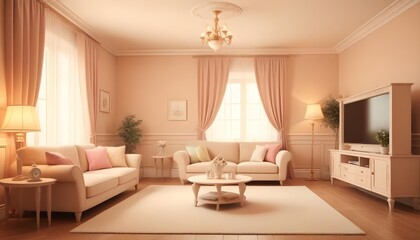 Photo interior modern design room 3d illustration