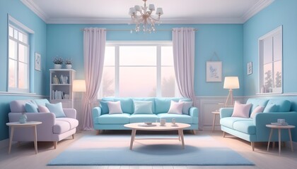 Photo interior modern design room 3d illustration
