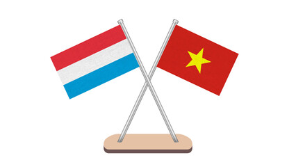 Vietnam Luxembourg Flag