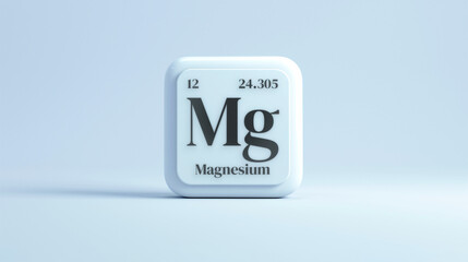 A simple icon of the chemical element Magnesium on a white background from the periodic table elements.