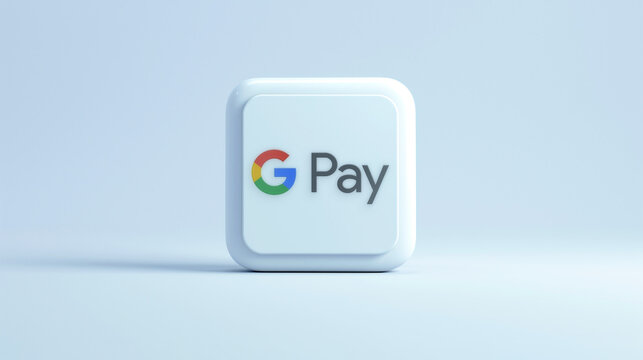 Google Pay app 3d icon on a pale blue background