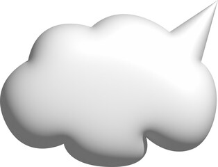 3d White Bubble Text Icon