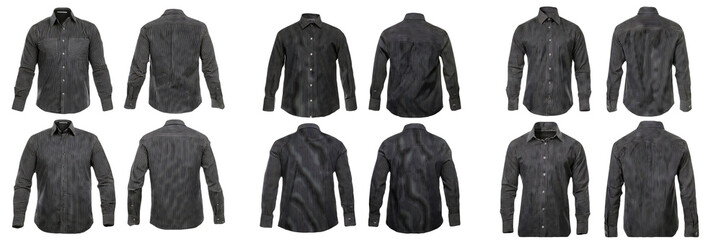 Multiple Views of a Grey Dress Shirt