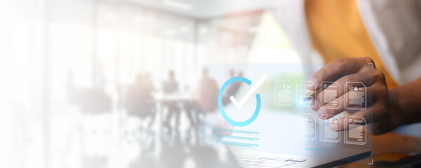 Document management system DMS and standard quality control, ISO certified document concept....