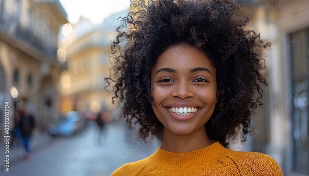 Wall mural woman smiling