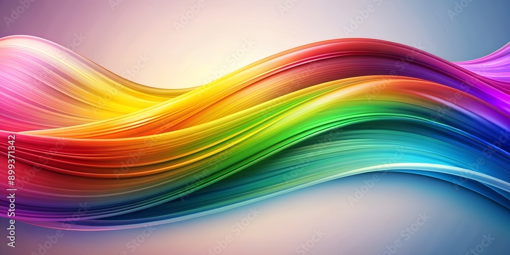 Sticker Colorful Wave Shape Modern Abstract Elegant Background AI-Generated Content