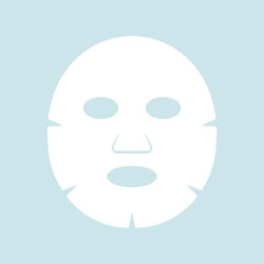 Facial mask template. Face therapy procedure. Vector illustration