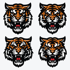 Tiger Vector Illustration Silhouette Collection