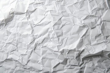 Obraz premium Wrinkled White Paper Texture Mockup for Design Projects and Backgrounds
