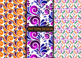 Pattern Design creative business company fabric fashion flower modern design template,