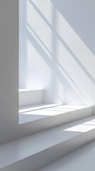 Obraz premium an immaculate set of staircases bathed in sunlight streaming in