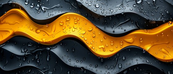 Obraz premium yellow wave on left side