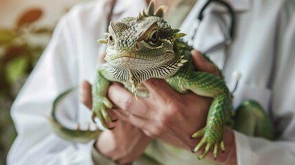 A person is looking at a  dragon 

