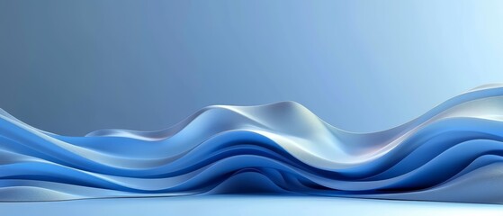 Fototapeta premium A light blue background with wavy lines in a blue hue