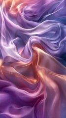 Obraz premium A tight shot of purple-blue fabric, showcasing a pink-yellow stripe at its base