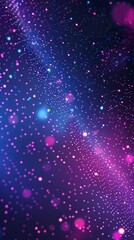 Fototapeta premium Two distinct sets of pink and blue stars against a dark backdrop