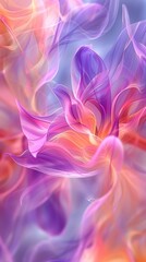 Obraz premium A tight shot of a flower against a backdrop of a blue sky In the foreground, a bloom with pink and orange hues