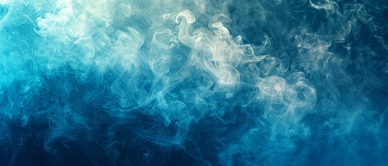 Obraz premium A blue-and-white background with substantial smoke rising from its upper portion