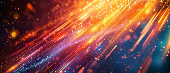 Obraz premium 1 colorful lights against a black backdrop.2 A crisp representation of bright lights against a black background