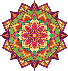 Creative Colorful Mandala Design Vector 