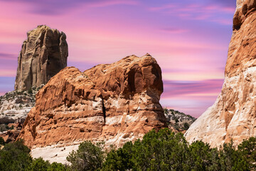 Fototapeta premium View from road trip with red rock canyon in Arizona,