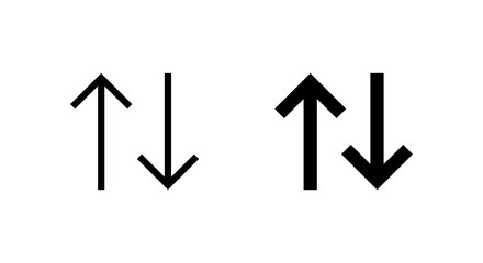 Arrows sort icon in generic style. Item sorting sign symbol