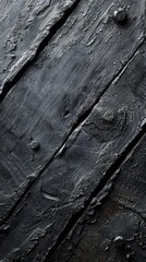 Obraz premium A tight shot of a wooden plank bearing water droplets, with a bird poised atop it