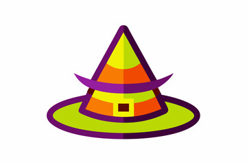 Halloween Hat Vector Icon - Perfect for Spooky Designs and Decorations