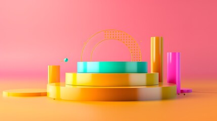 Futuristic In-Game AI Opponents Challenge in 3D - Adaptive Theme with Flat Design and Complementary Color Scheme