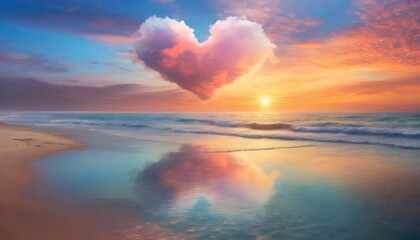 Fototapeta premium heart shaped cloud