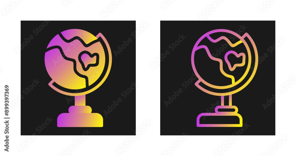 Poster Globe Vector Icon