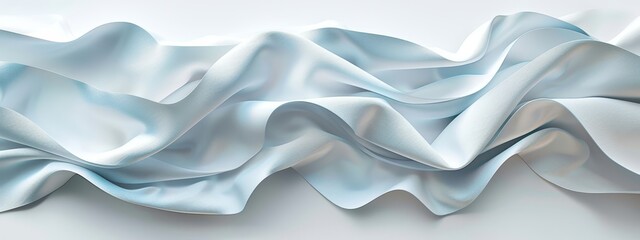 Fototapeta premium A tight shot of a white fabric displaying a wavy design at its upper and lower edges