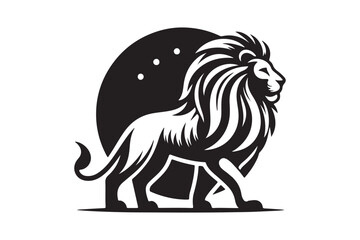 Minimal, Stylish Modern Trendy Creative Vector Silhouette of  Lion illustrations