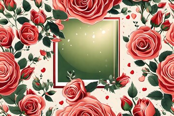 background with roses
