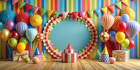 Fototapeta premium Party Fete Karneval Geburtstag Dekoration Creative AI
