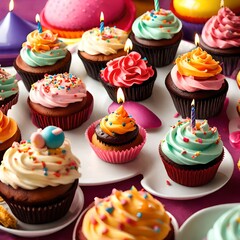 cupcakes with candles