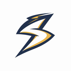 A sports logo a lightning bolt in the shape of an s
