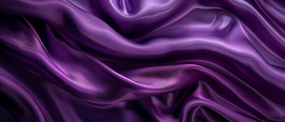 Fototapeta premium A tight shot of purple fabric showcasing undulating waves at its upper and lower edges