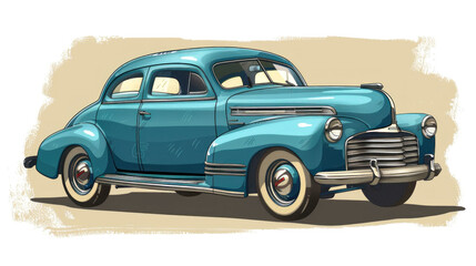 Vintage American car from the 1940s