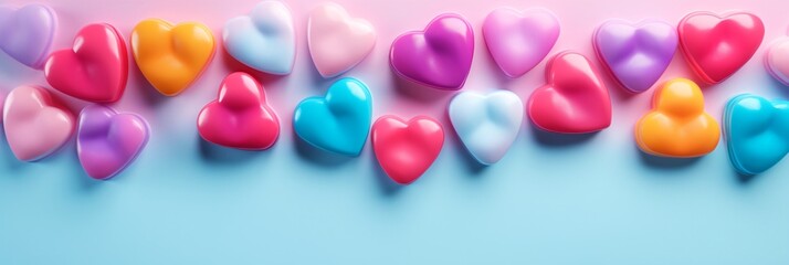 love pastel background with hearts